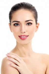 chirurgie de la face 200x300 Beautiful girl with clean fresh skin, white background